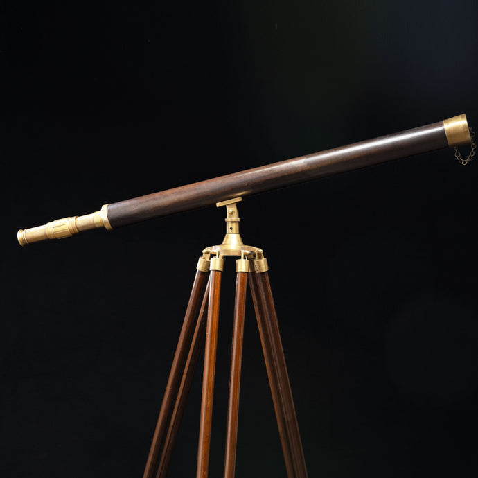 Vintage Bronze and Leather Admiral Telescope 100