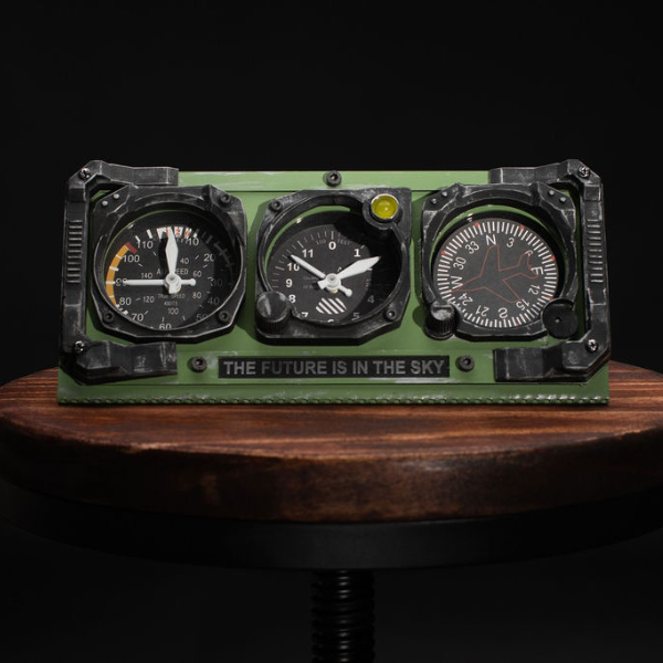 Aeronautical III Gauge Clock